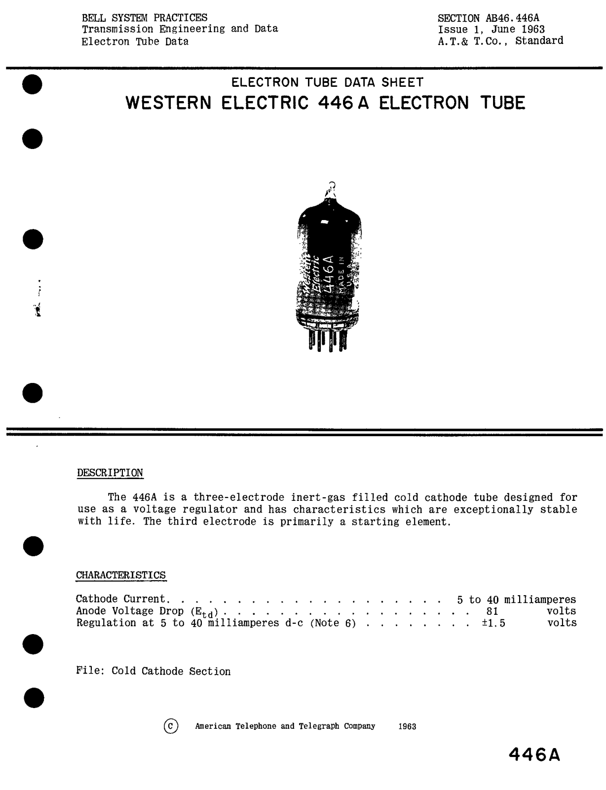 Western Electric 446-A Brochure