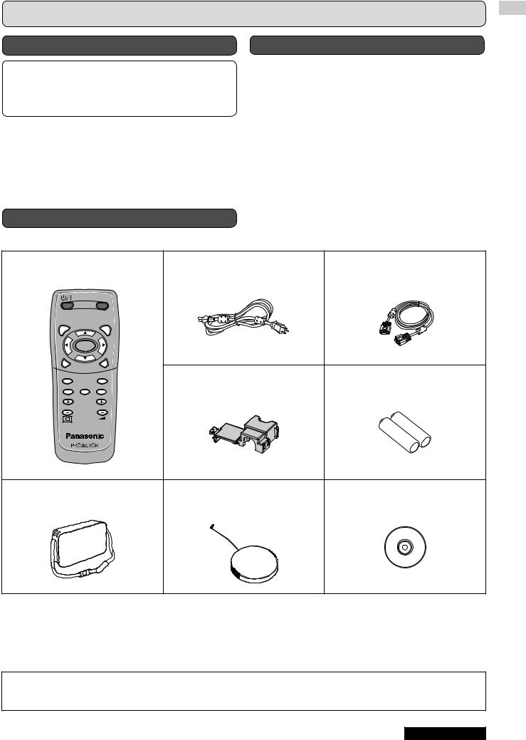 Panasonic PT-LB3U Operating Instruction