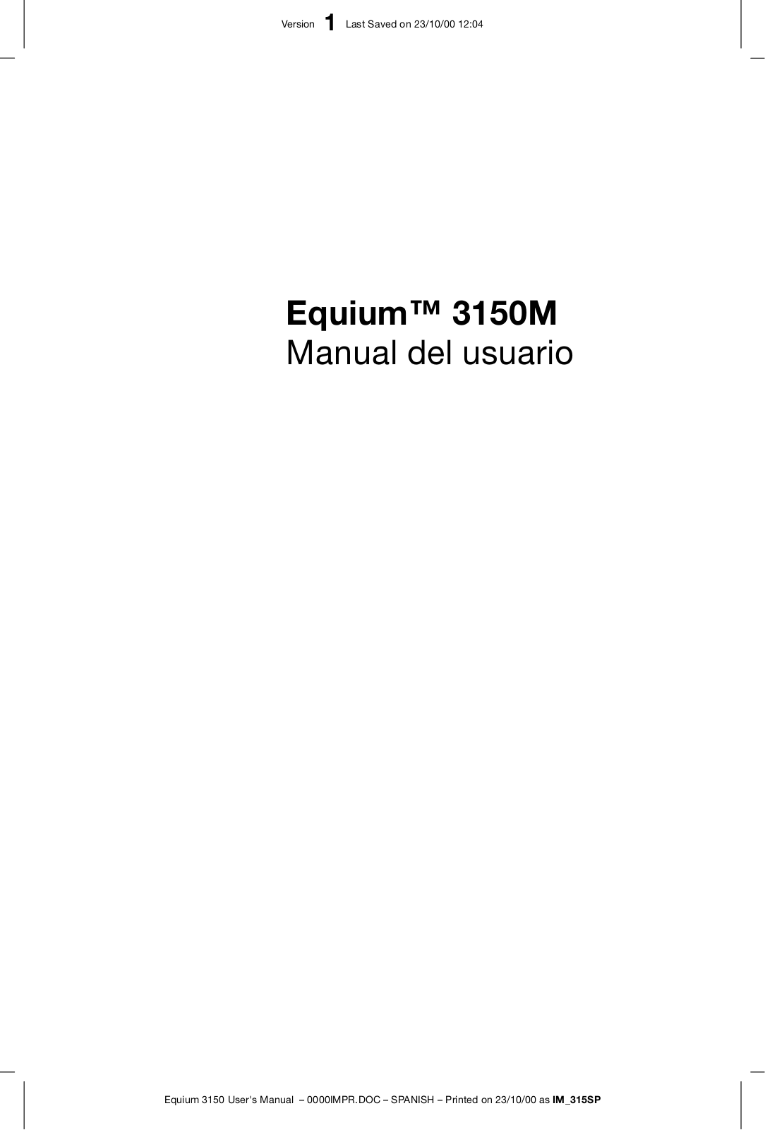 Toshiba EQUIUM 3150 M User Manual