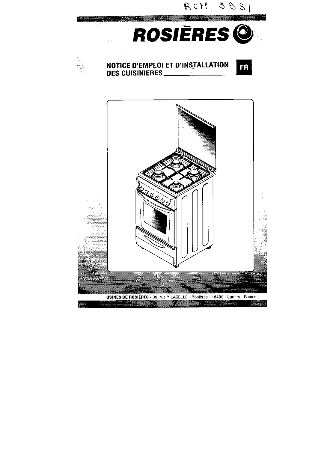 ROSIERES RCM5931 User Manual