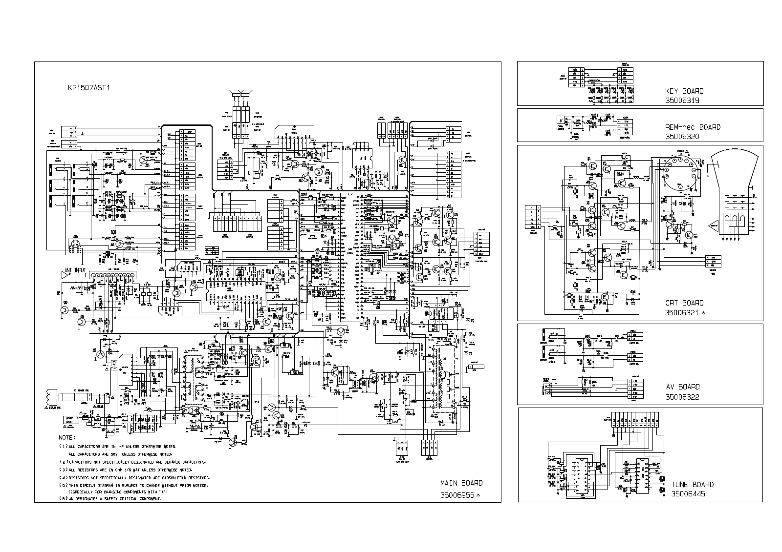 KONKA TV2100, TV2166TX Schematic