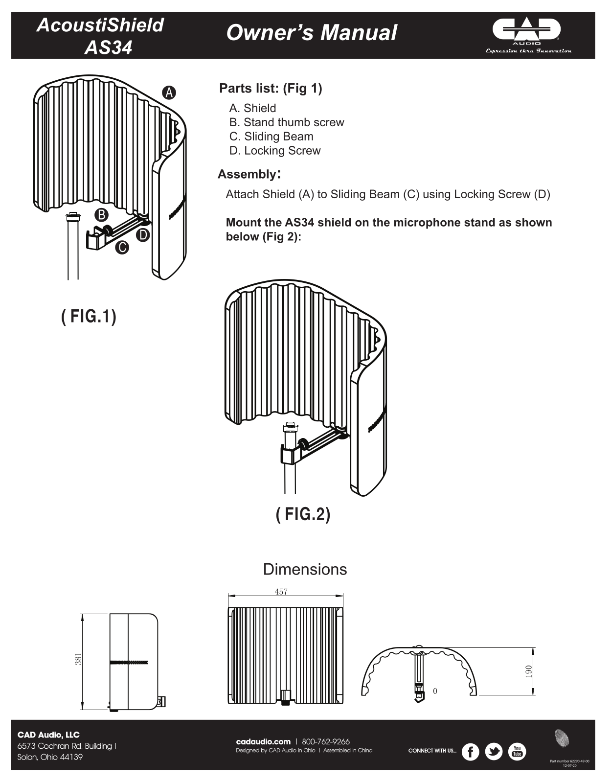 CAD audio AS34 User guide - ManualMachine.com