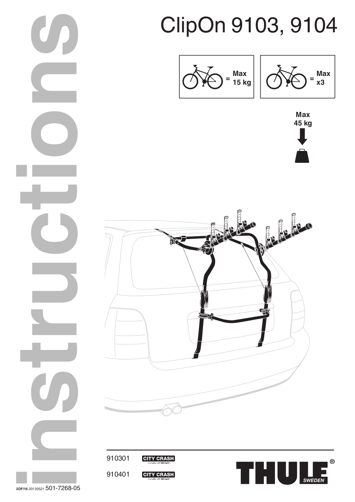 Thule ClipOn 9103 User Manual