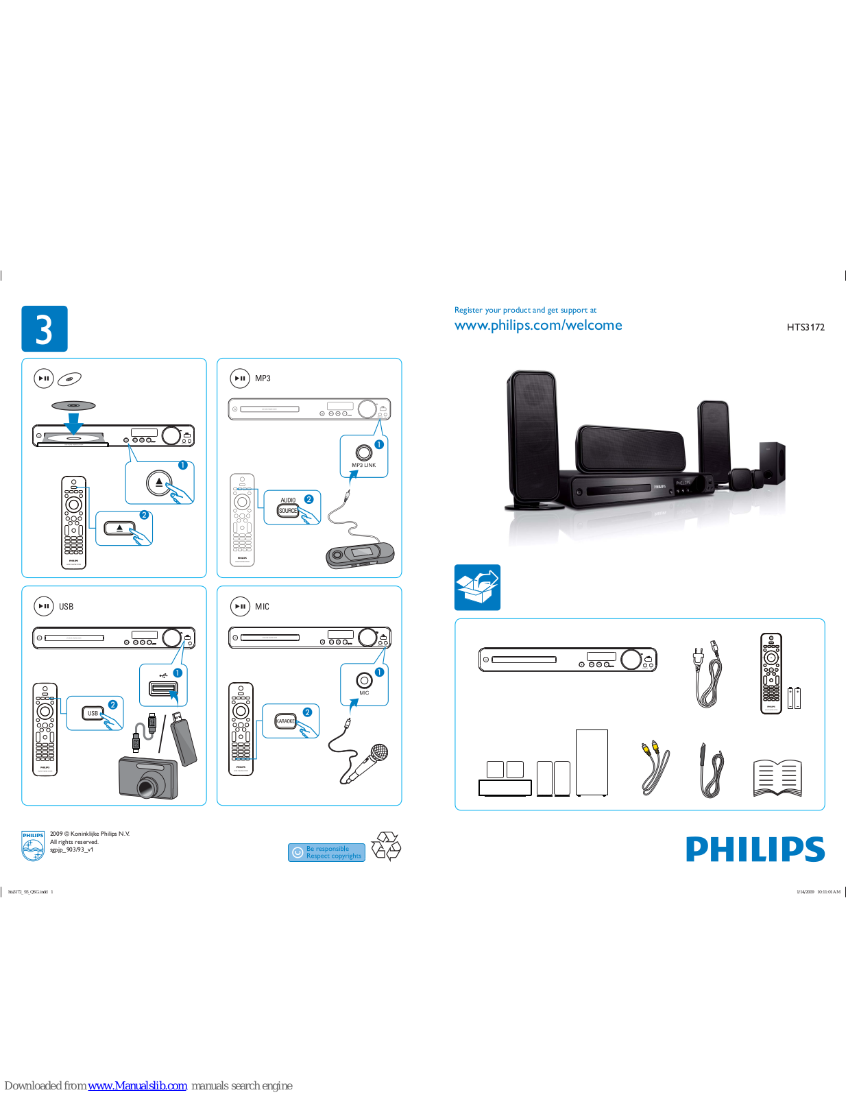 Philips HTS3172/93, HTS3172 User Manual