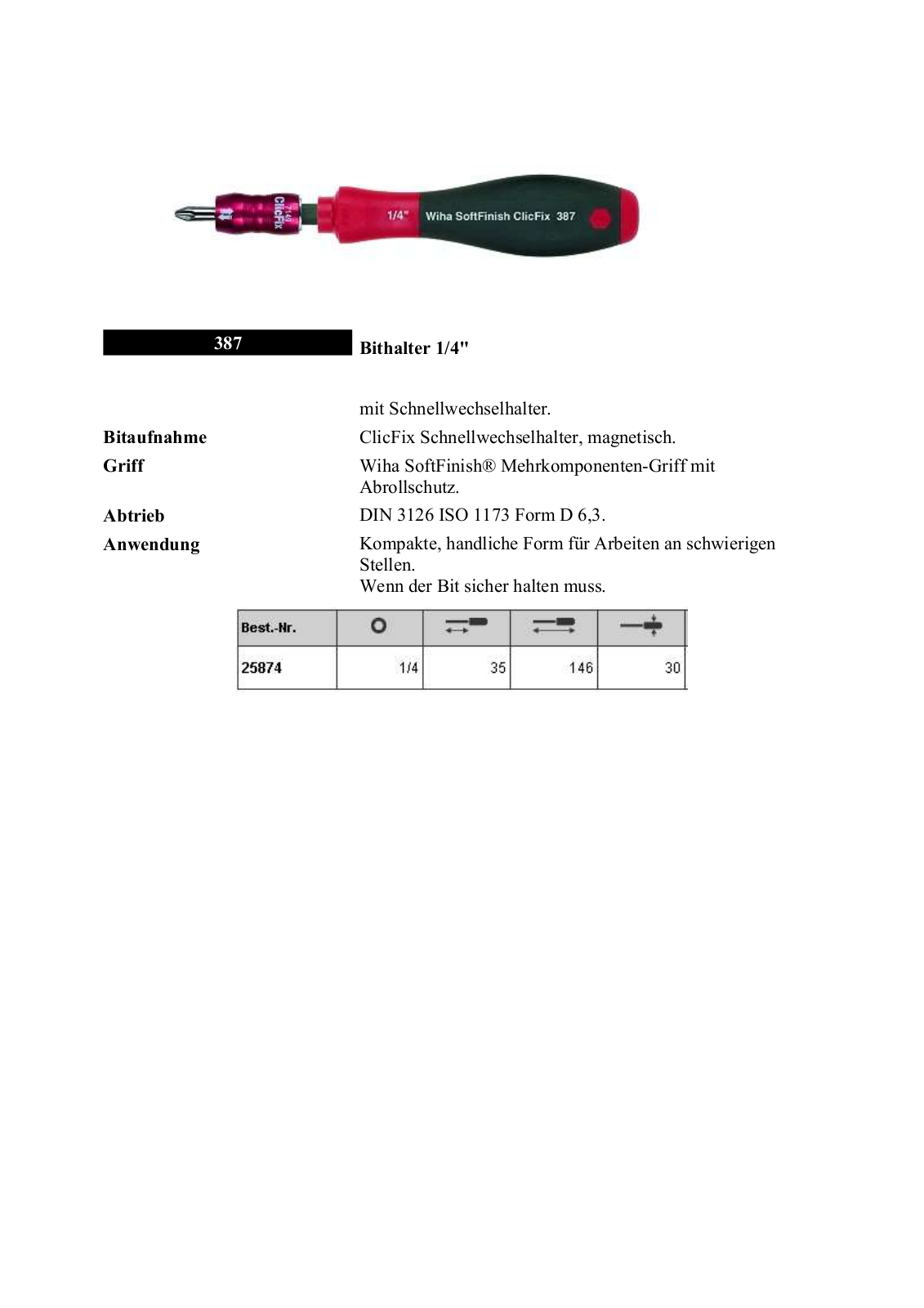 WIHA 387 Datasheet - ManualMachine.com