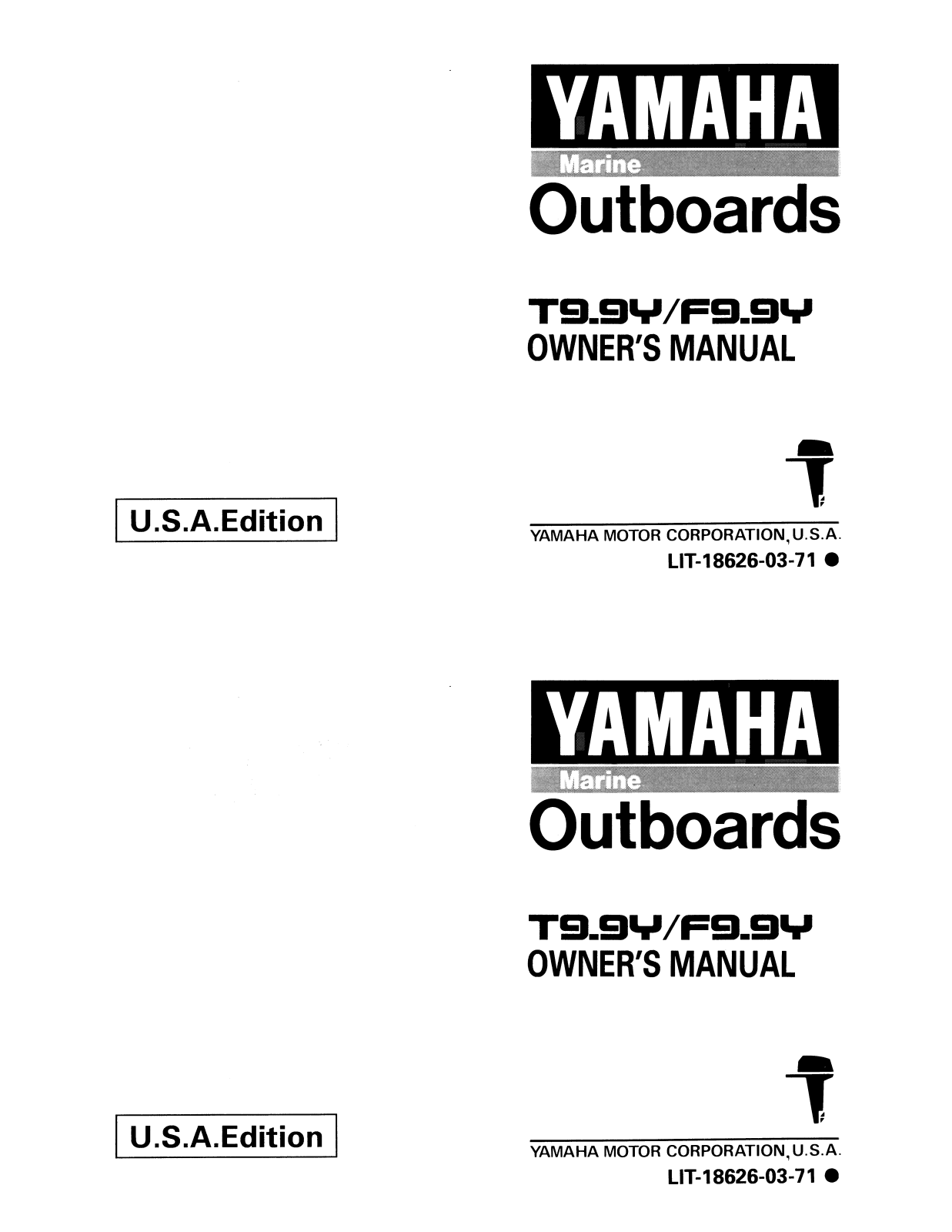 Yamaha T9.9Y, F9.9Y User Manual