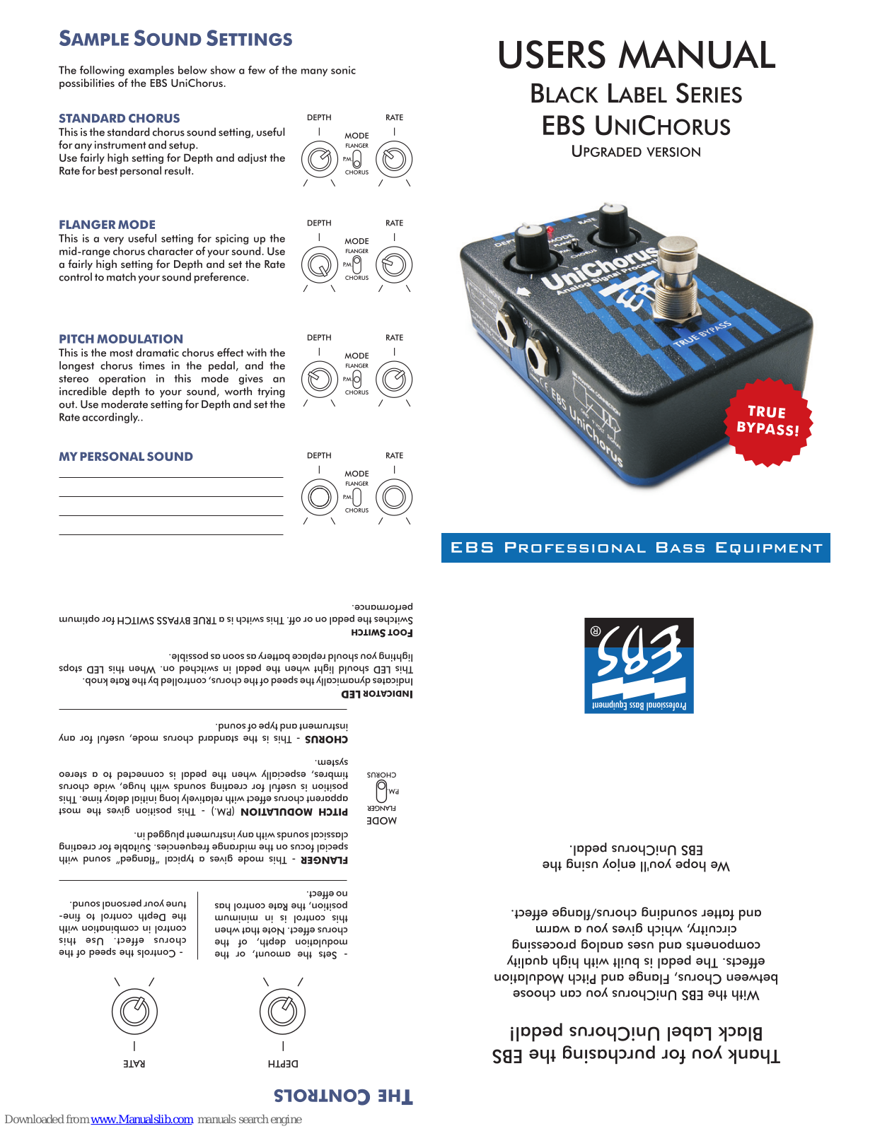 EBS UniChorus Black Label Series User Manual