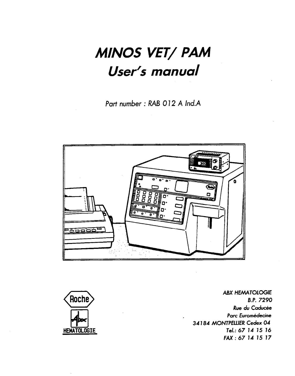 Roche Cobas Minos VET-PAM User manual