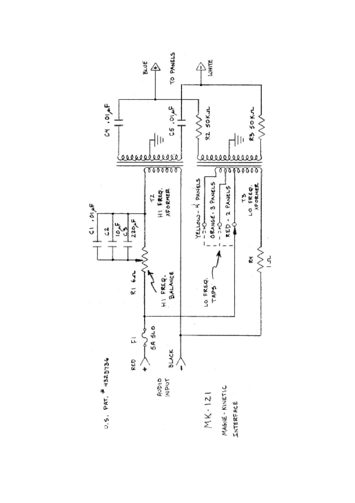 Acoustat MK-121 Schematic