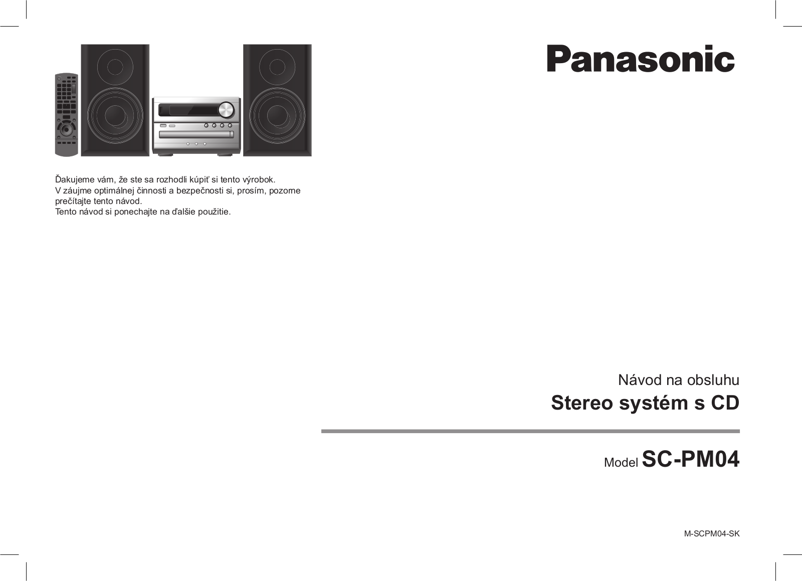 Panasonic SC-PM04 User Manual