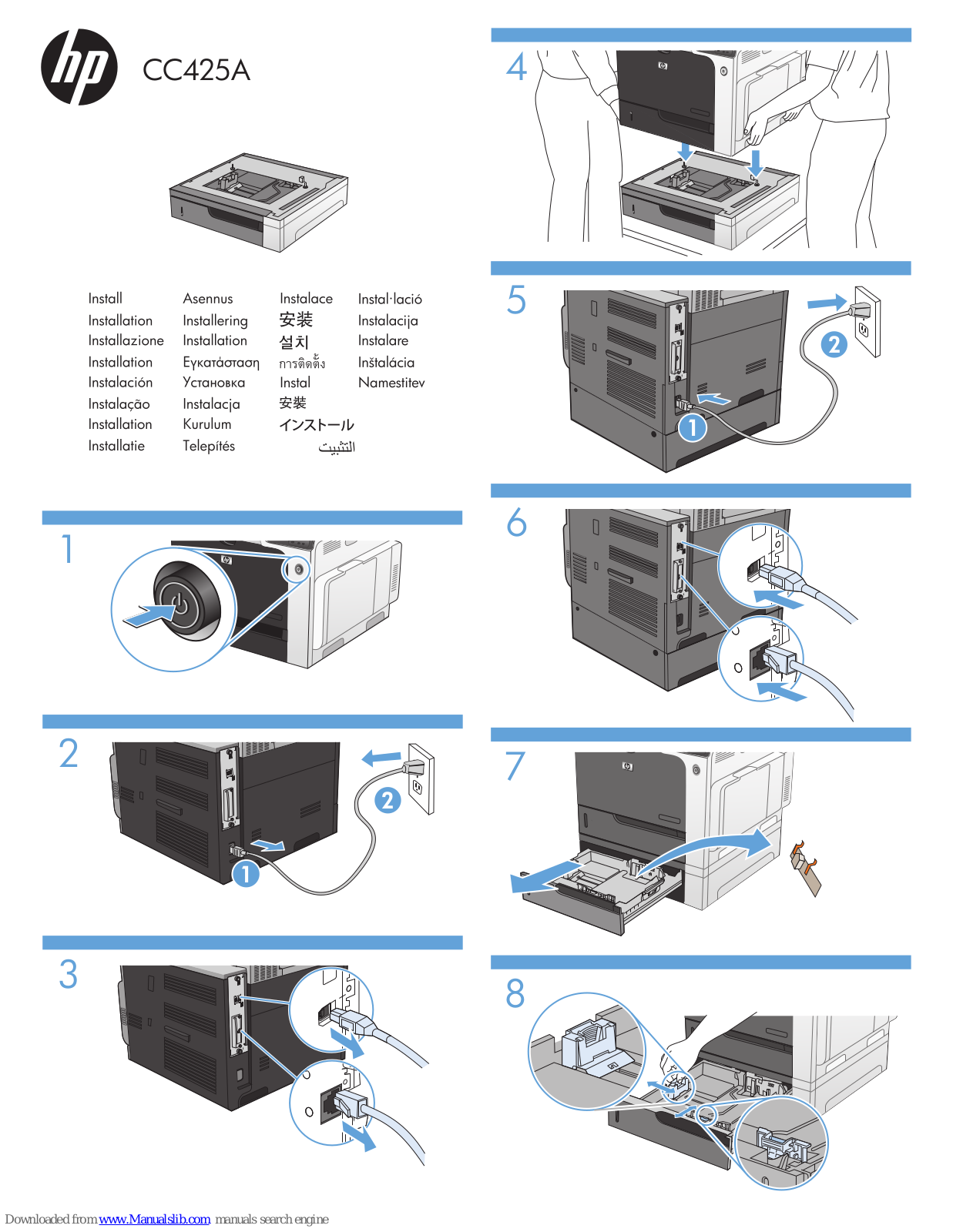 HP CC425A Install Manual