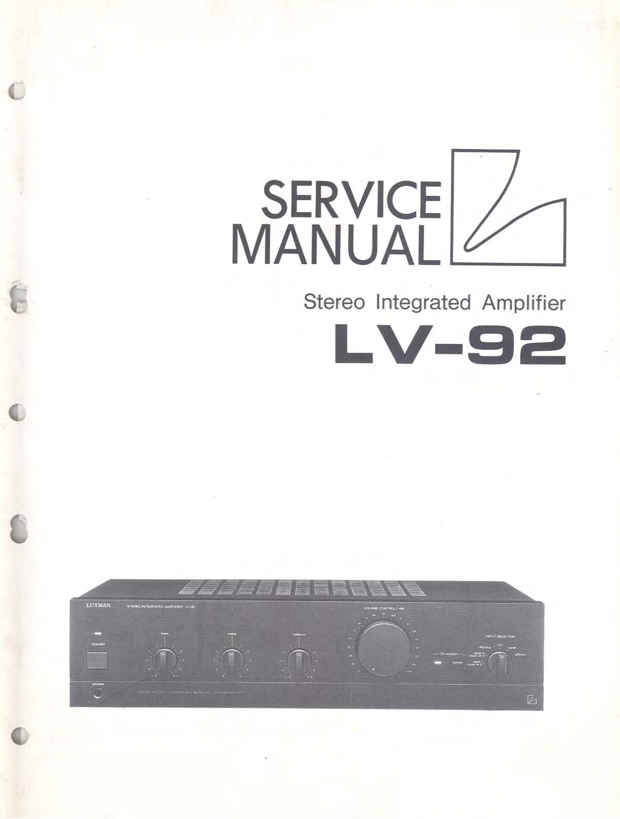 Luxman LV-92 Service manual