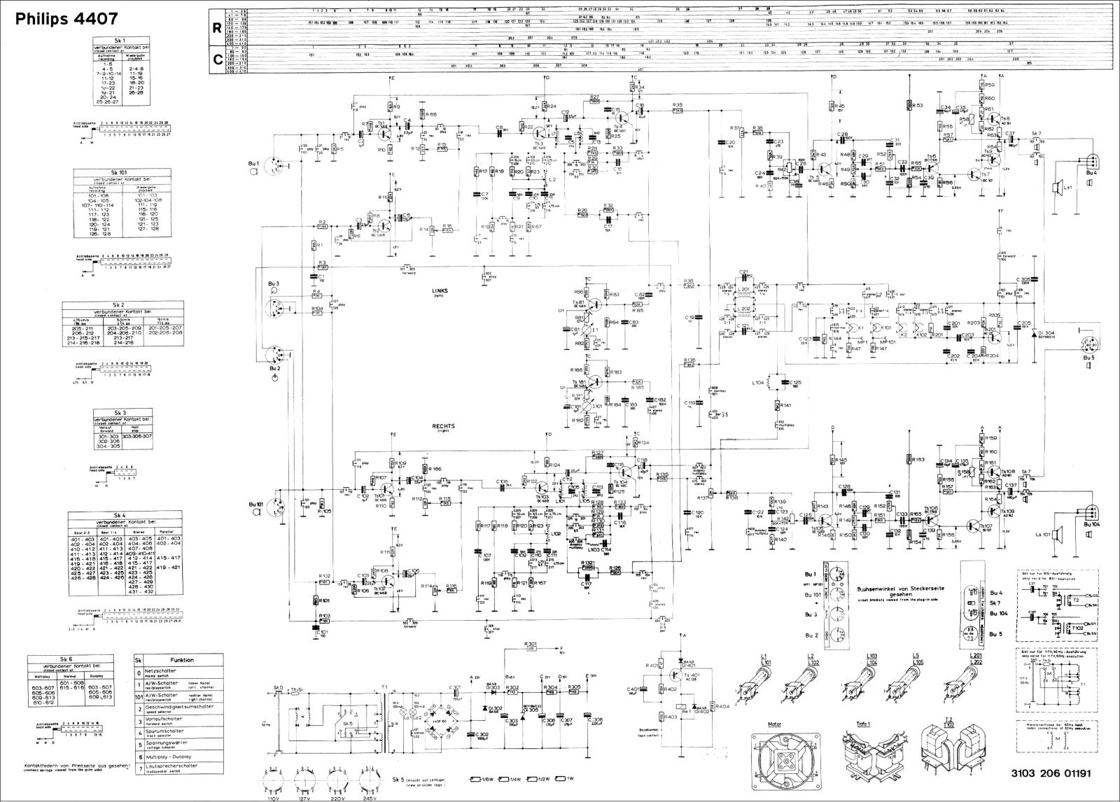 Philips N-4407 Schematic