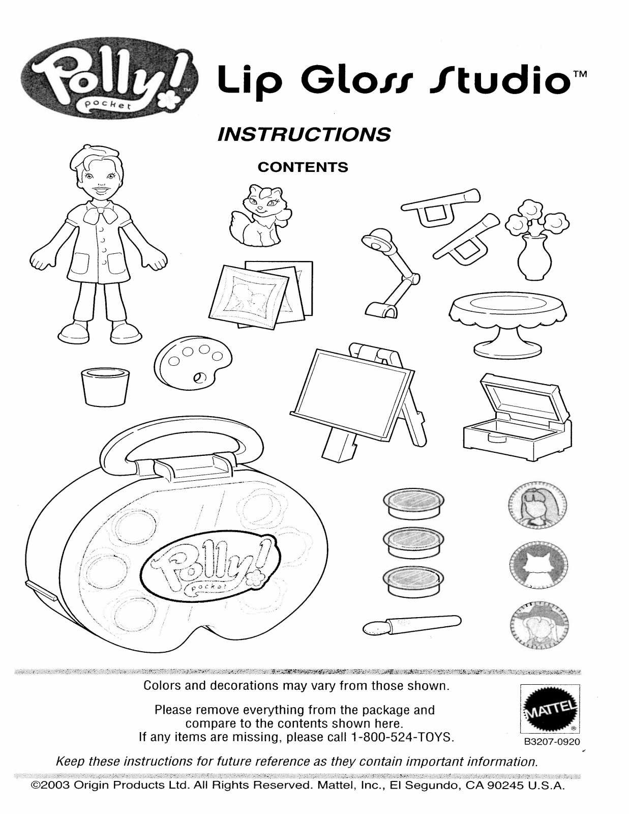 Fisher-Price B3207 Instruction Sheet