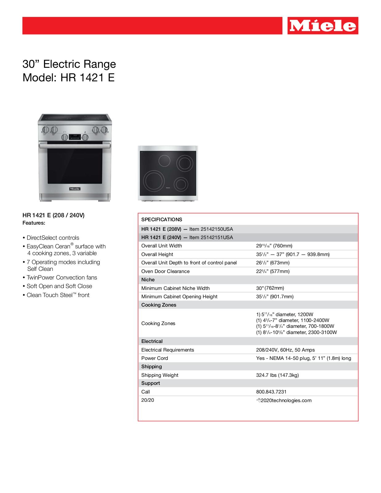 Miele HR1421E User Manual