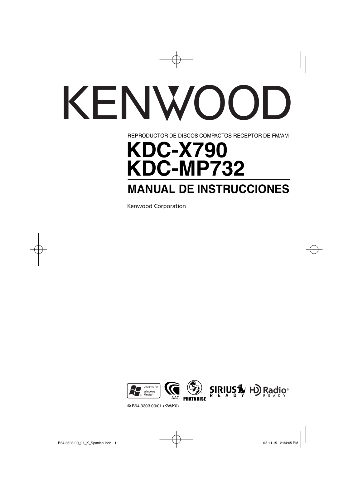 Kenwood KDC-MP732, KDC-X790 User Manual