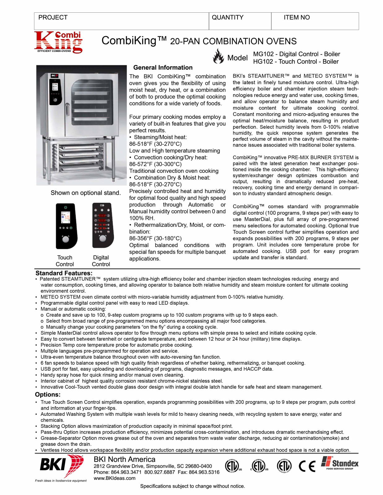 BKI HG102 User Manual