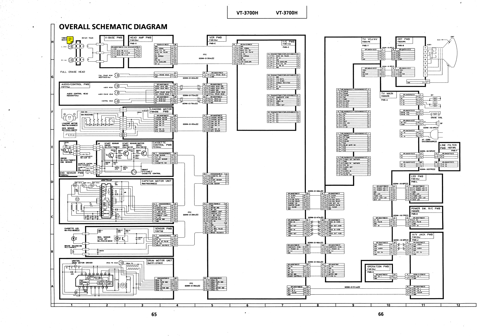 Sharp VT-3700 Schematic