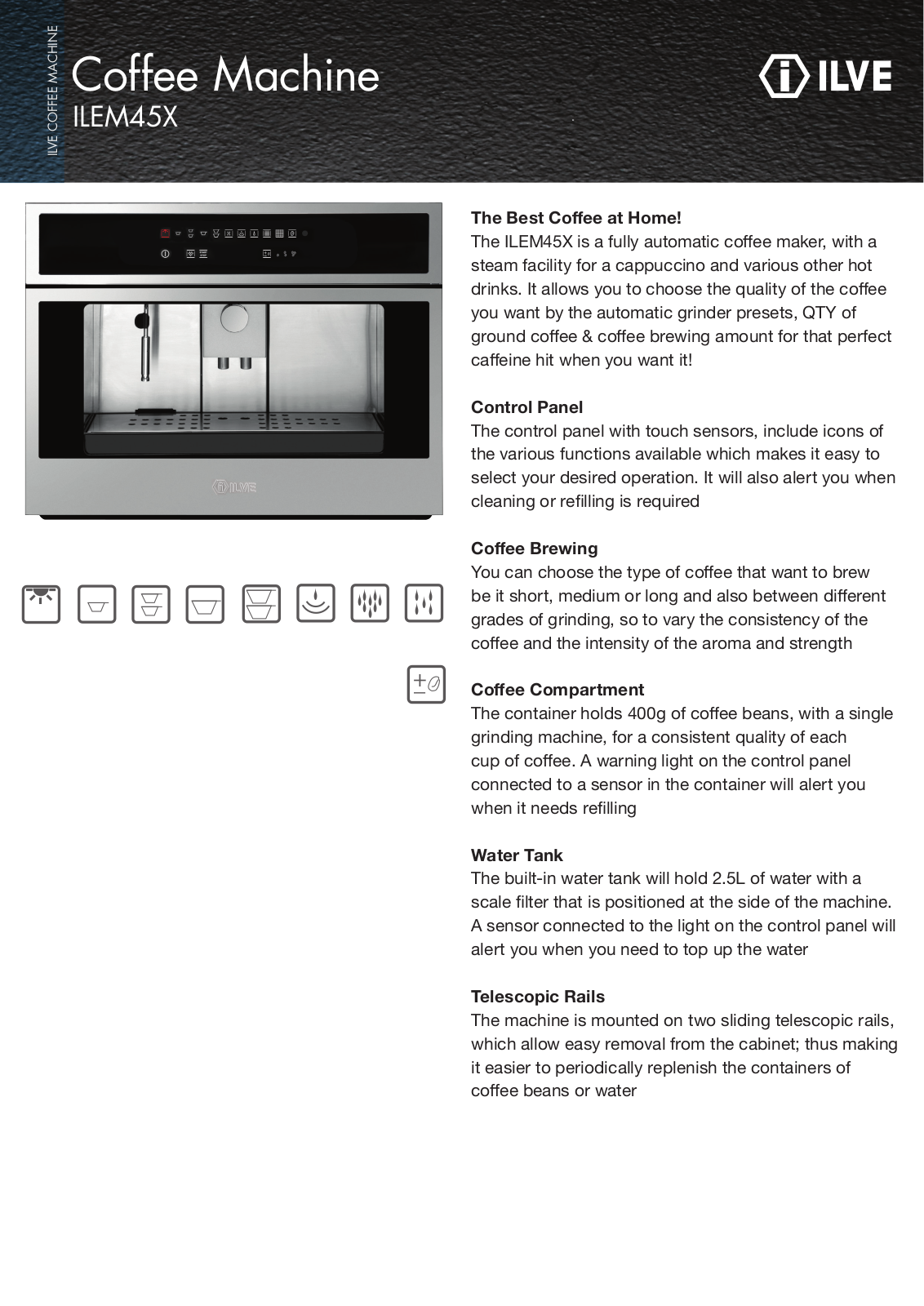 ILVE ILEM45X Specifications Sheet