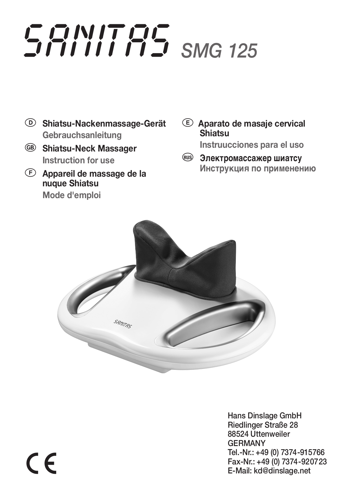 Sanitas SMG 125 User Manual