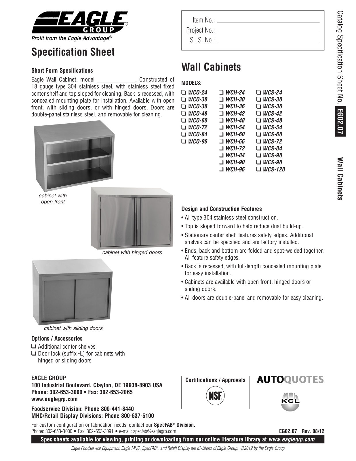 Eagle WCH-24 User Manual