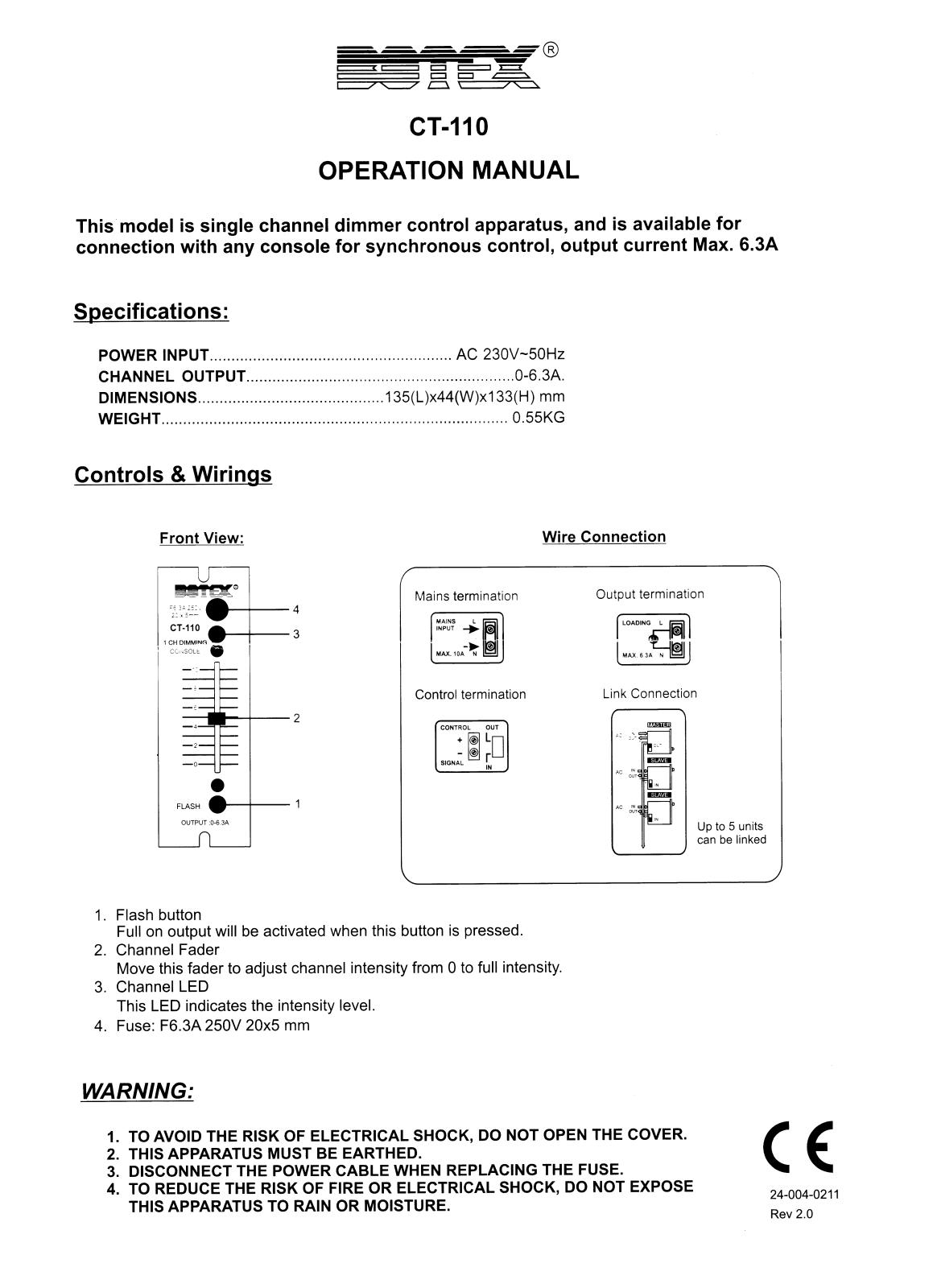 Botex CT-110 User guide - ManualMachine.com