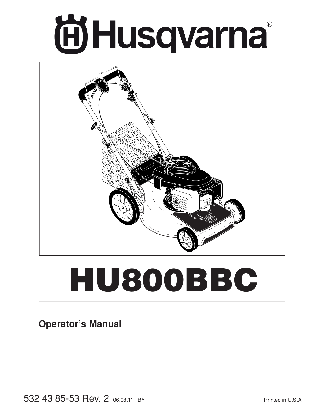 Husqvarna HU800BBC User Manual