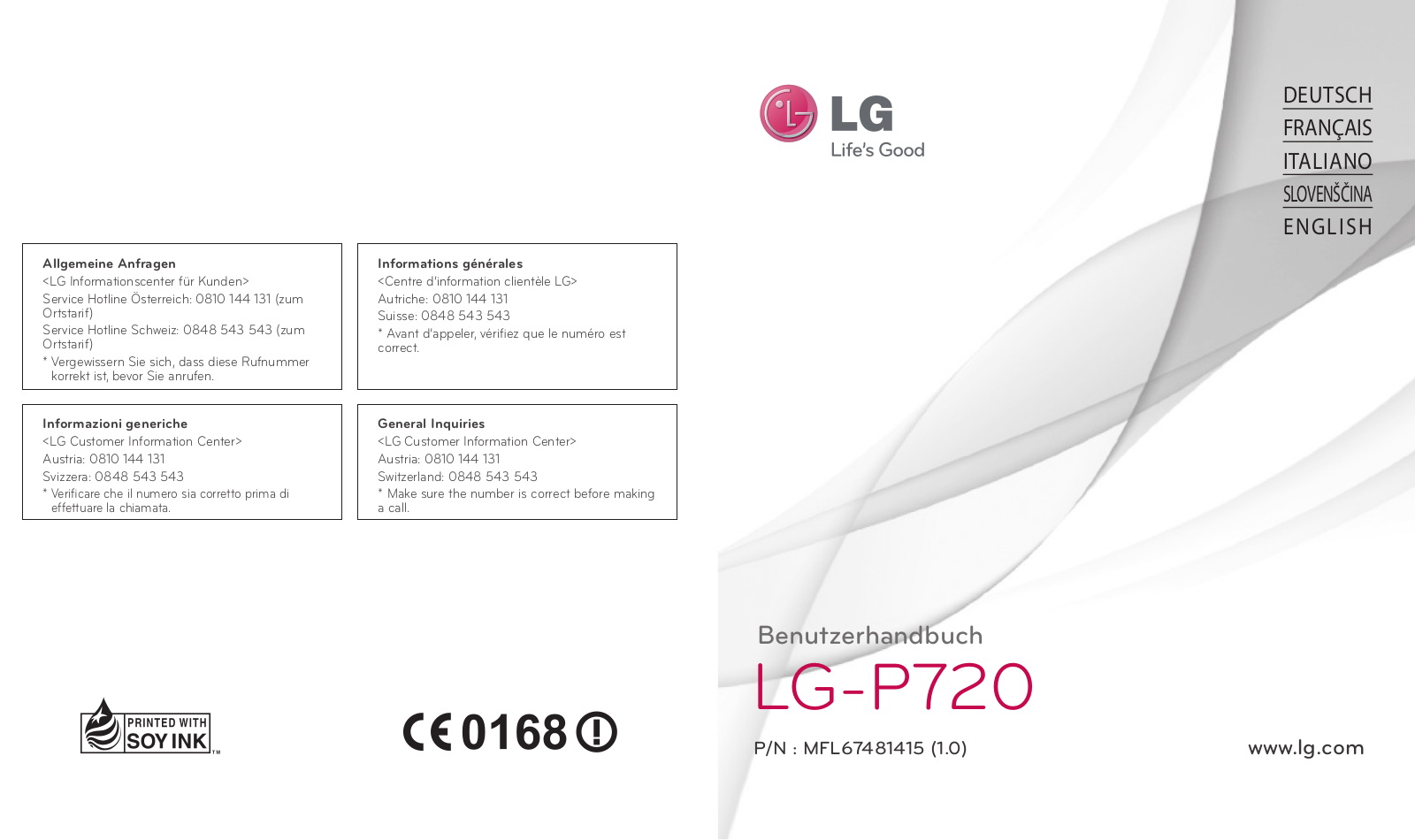 LG LGP720 User Manual