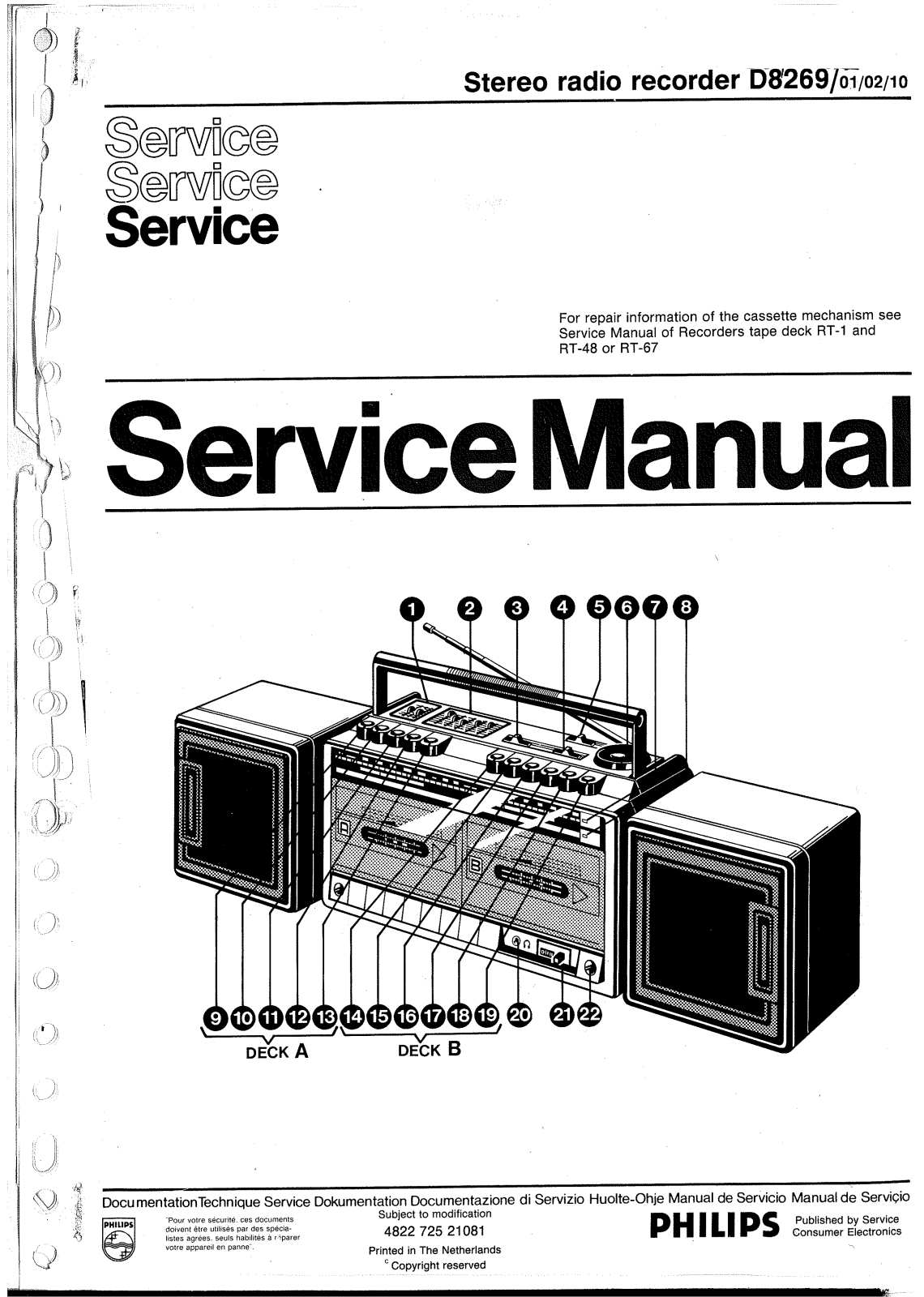 Philips D-8269 Service Manual