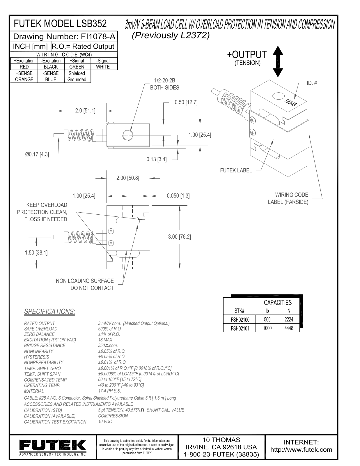 FUTEK LSB352 Service Manual