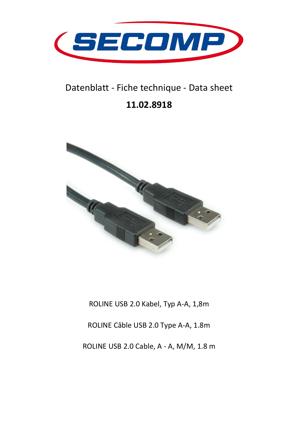 ROLINE 11028918 Datasheet - ManualMachine.com