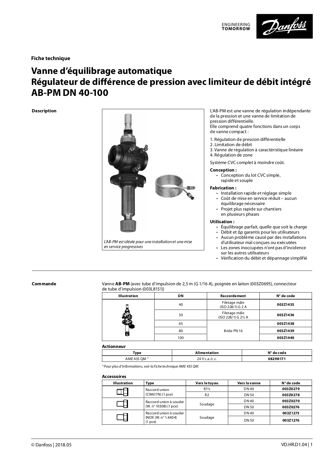 Danfoss AB-PM DN 40–100 Data sheet