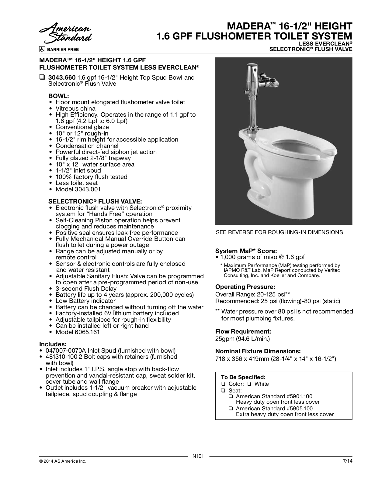 American Standard ASD8918 Specifications - ManualMachine.com