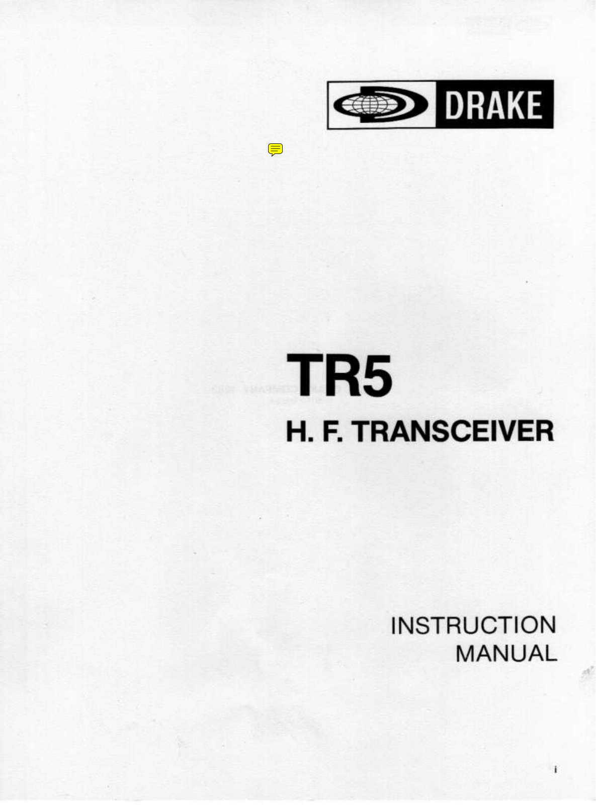 Drake TR5 Instruction Manual