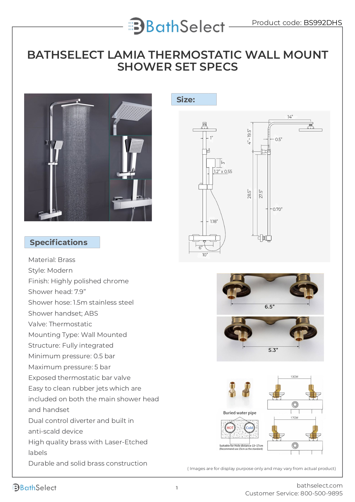 BathSelect BSTJ1130 Specifications - ManualMachine.com