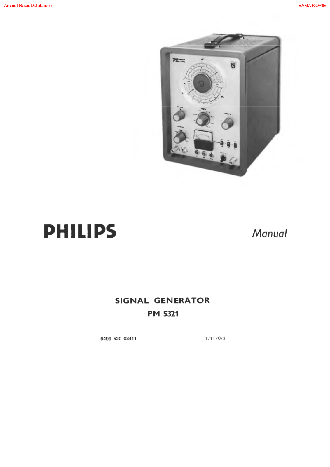 Philips PM5321 User Manual