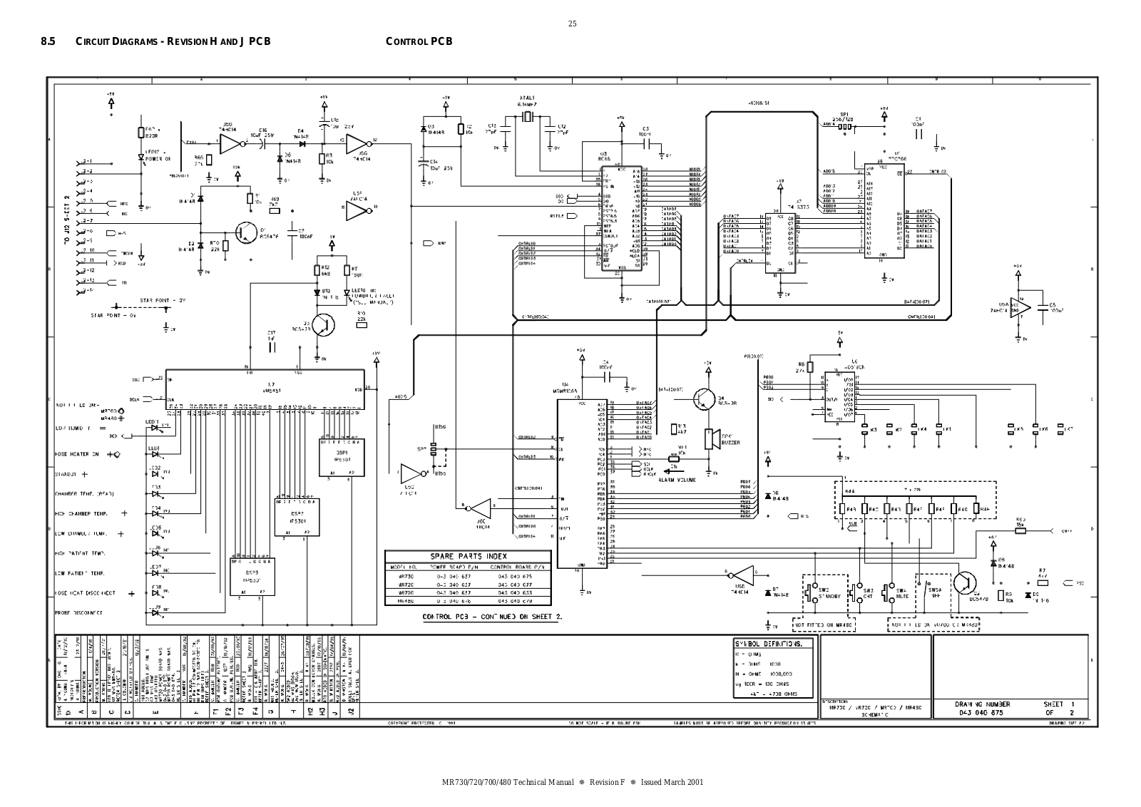 Fisher&Paykel MR-700, MR-730 Circuit diagrams