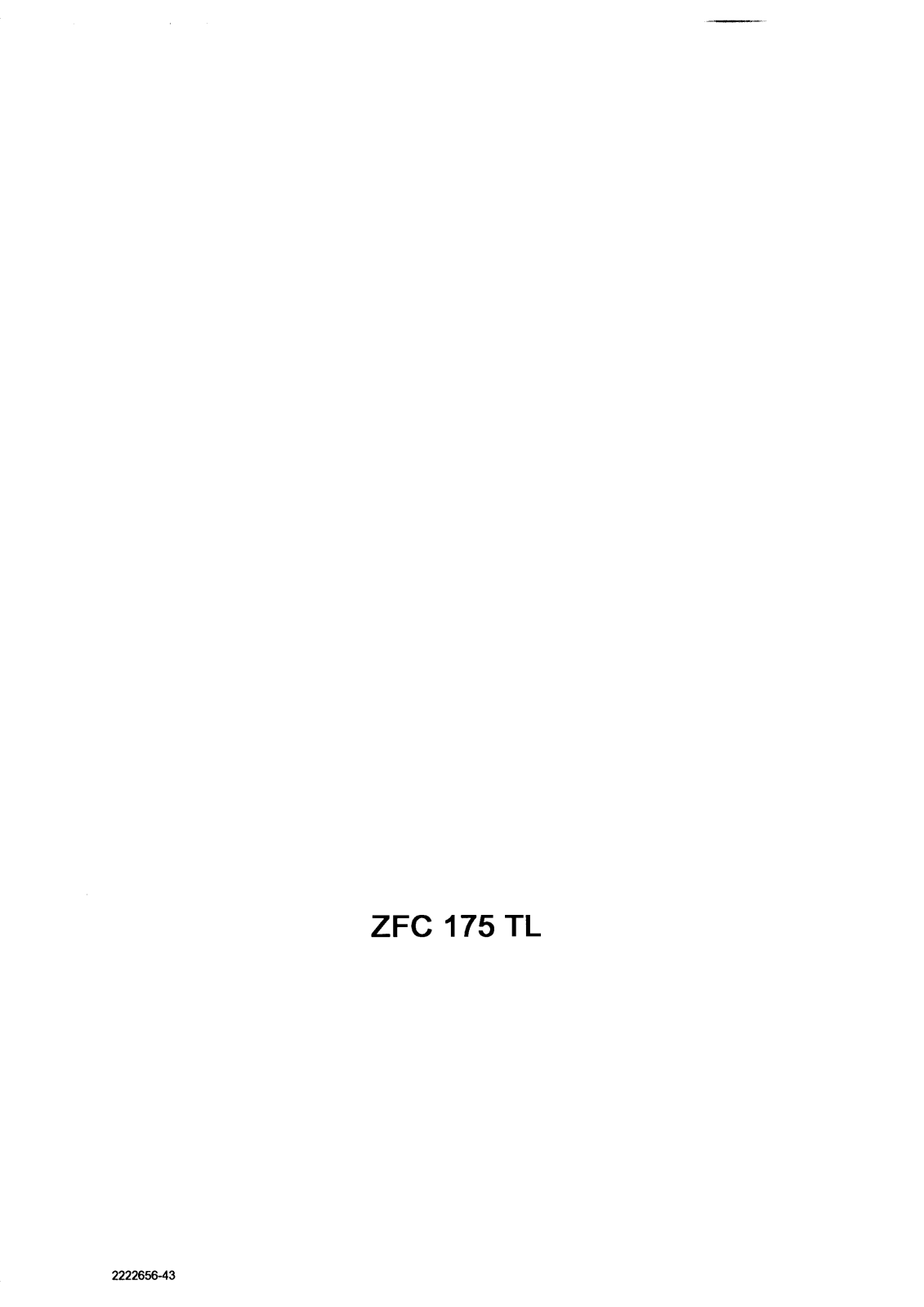 Zanussi ZFC175TL User Manual