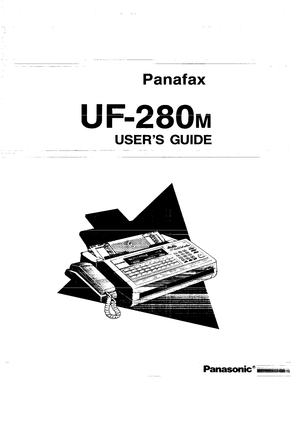 Panasonic UF-280M Operating Instructions