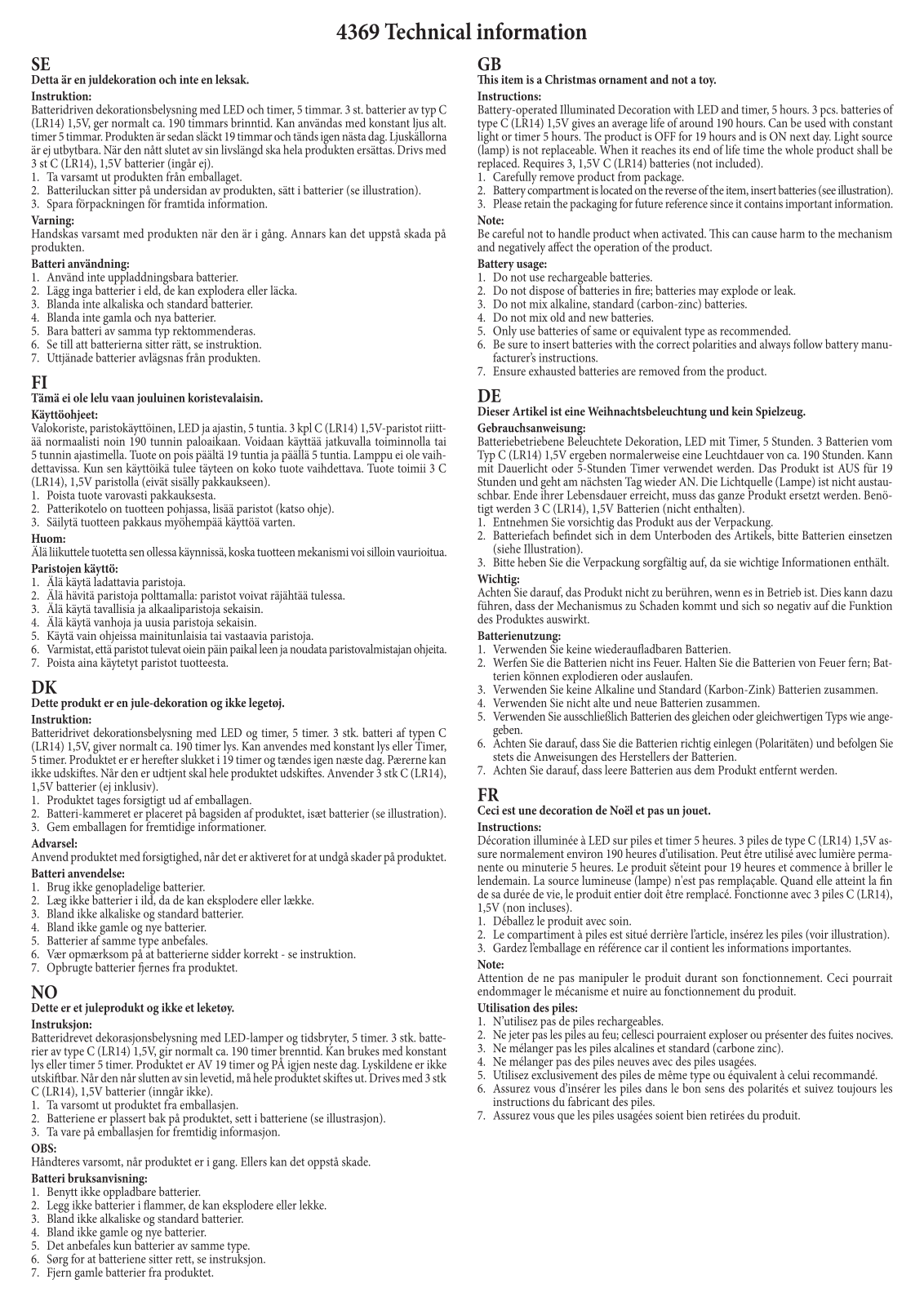 Konstsmide 4369 User guide