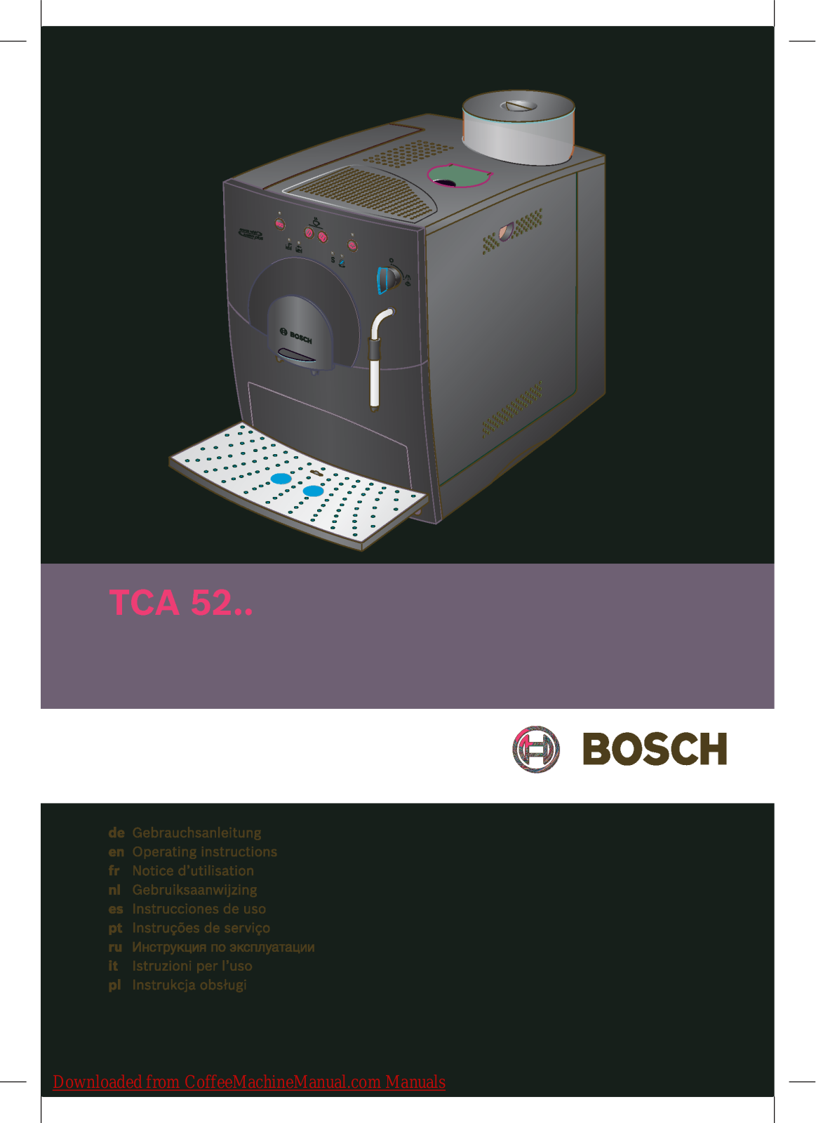 Bosch TCA 52 Operating Instructions Manual