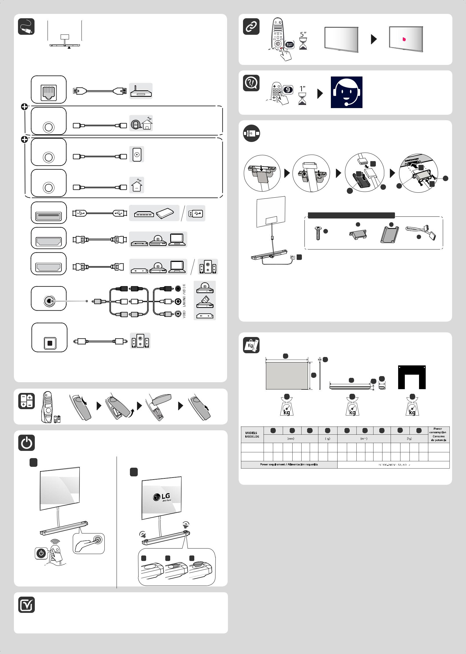 LG OLED65W9PSA Quick Setup Guide