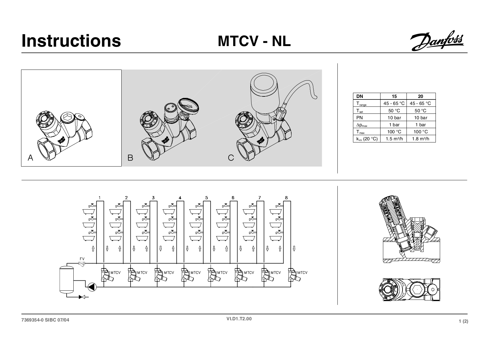 Danfoss AB-QM DN 15, AB-QM DN 20 Operating guide