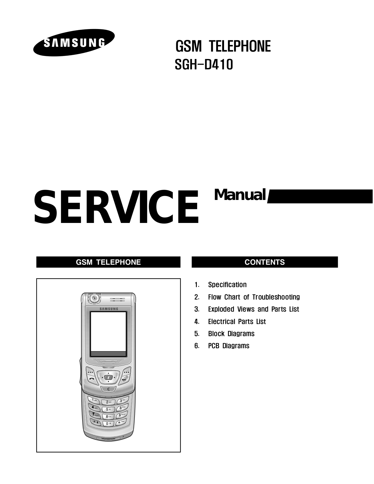 Samsung SGH-D410 Service Manual