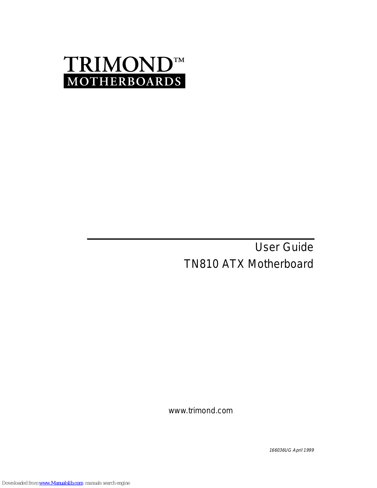 Mitsubishi Electric TN810 ATX User Manual