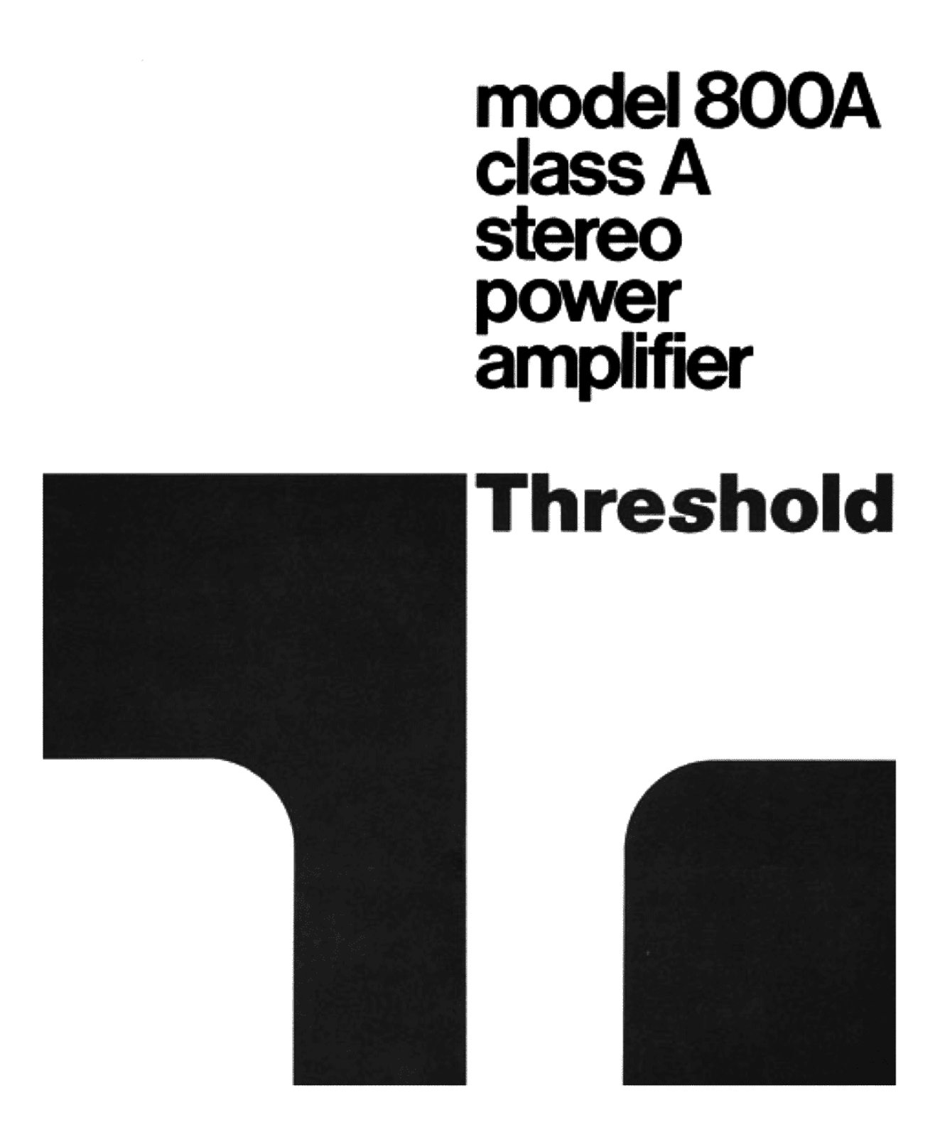 Threshold 800-A Brochure