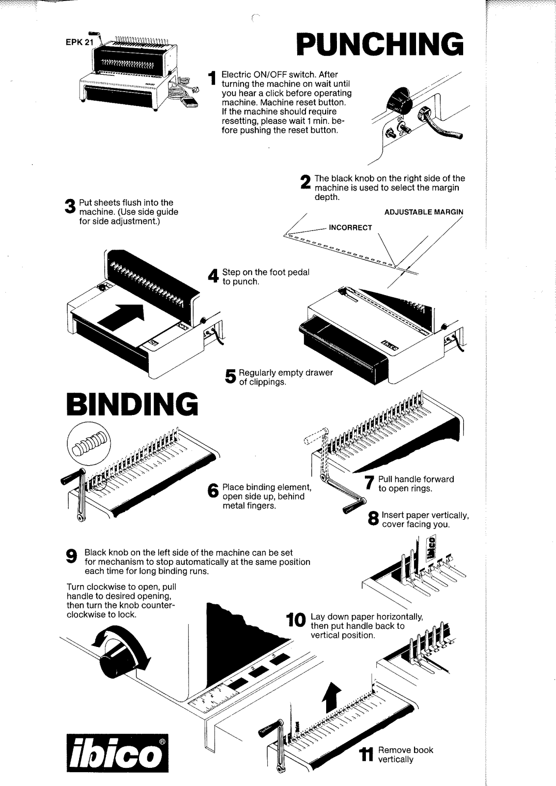 Acco Ibico EPK21 Instruction Manual