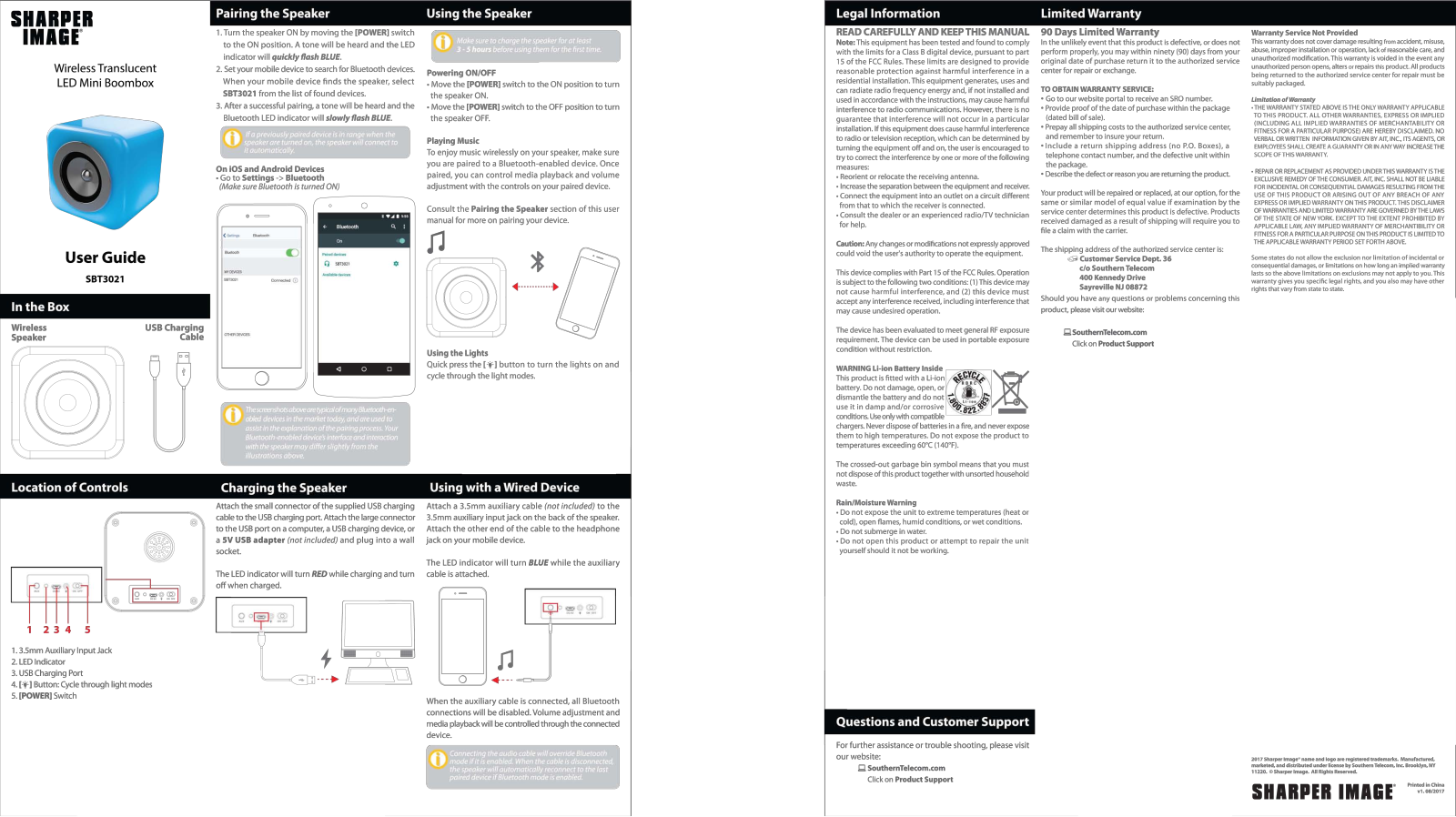 Sharper image SBT3021 User Manual