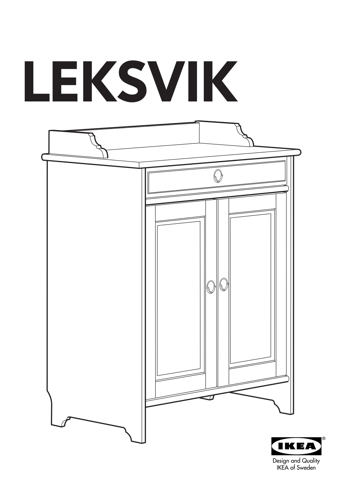 IKEA LEKSVIK BUFFET 27X35 Assembly Instruction