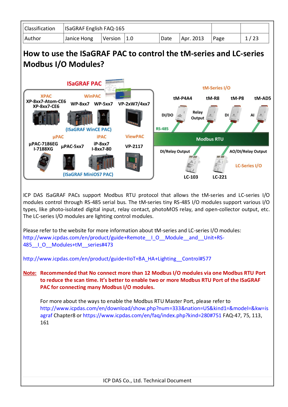 ICP DAS ISaGRAF PAC Technical Document